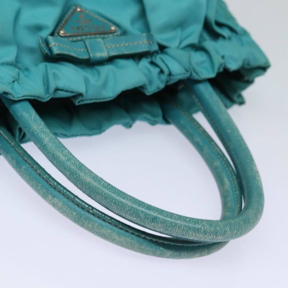 PRADA Hand Bag Nylon 2way Turquoise Blue Auth 83957 - Picture 8 of 16
